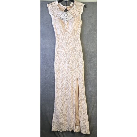 City Triangles Women’s Dress Peach Size 1 Formal Maxi Party Prom Wedding - Picture 1 of 16